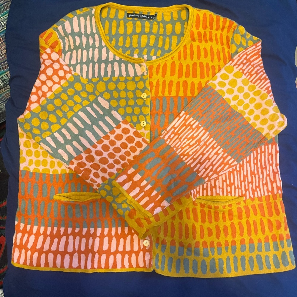 Gudrun Sjoden Vibrant Patterned Cardigan